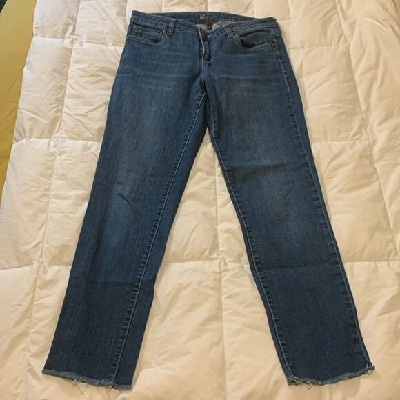 KUT, size 8, ragged hem, great condition, 5 pocket - Picture 1 of 14